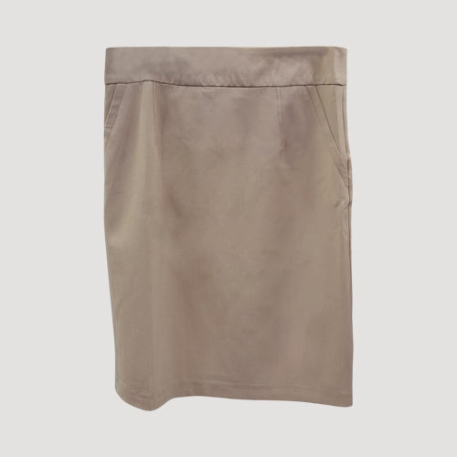 Zara Faux Pocket Tailored Pencil Skirt in Khaki