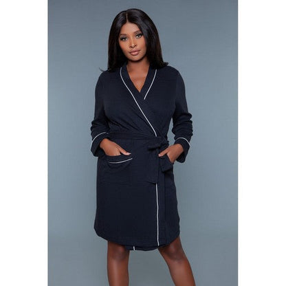 SP-BWC202403056659-T Waffle Robe in Black