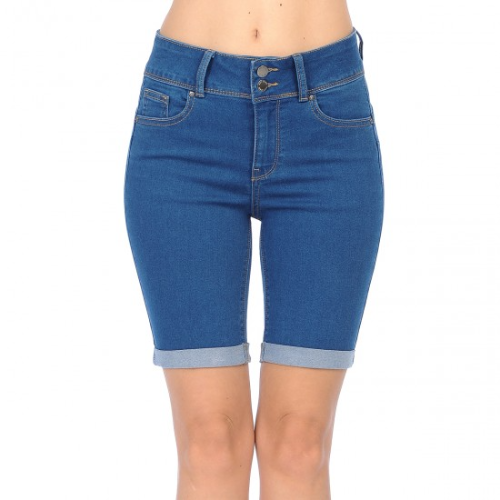 Wax Jean Push Up Bermuda Jean Short