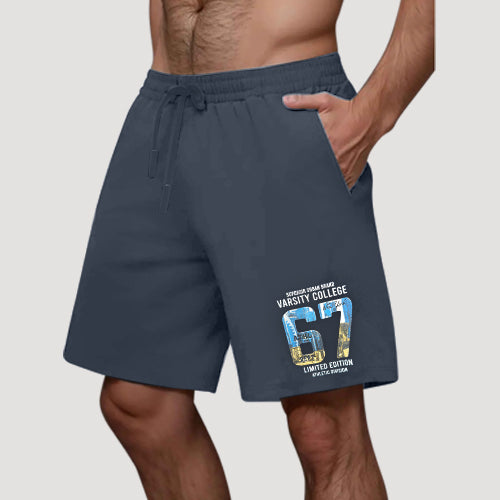 H&M Divided Varsity Jogger Shorts in Ash