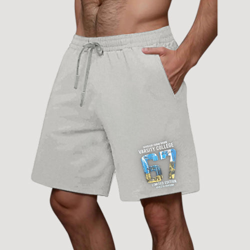 H&M Divided Varsity Jogger Shorts in Grey