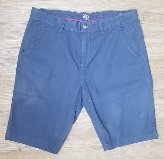 Lerros Twill Shorts Stripe Pattern Blue