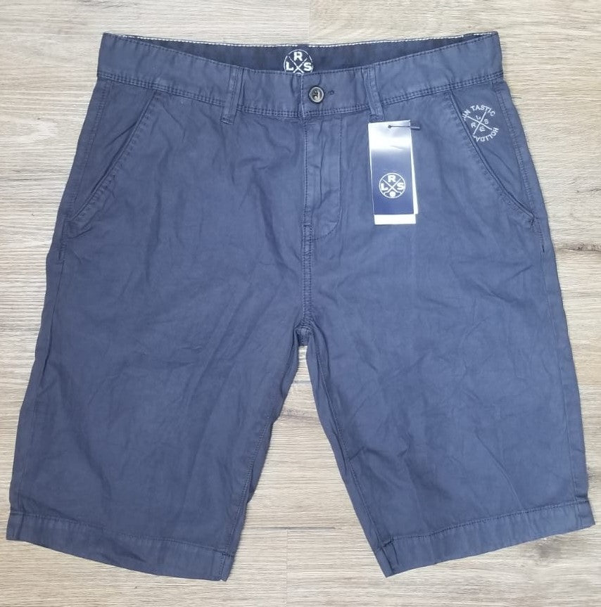 Lerros Twill Shorts Stripe Pattern Navy