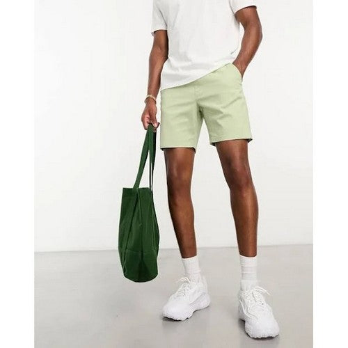 Kariban Cotton Twill Chino Shorts Light Green