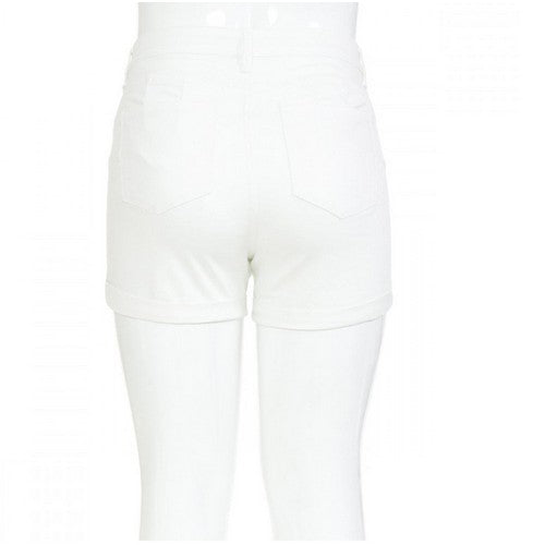 Wax Jean Plus Size Repreve High Waist Push-Up Denim Shorts White