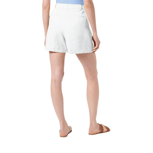 Benetton Linen Baggy Shorts in White