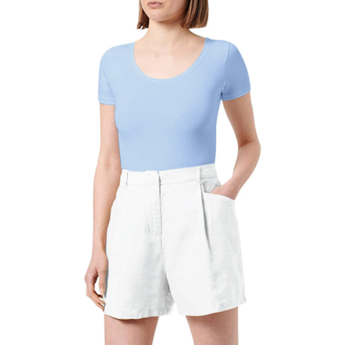 Benetton Linen Baggy Shorts in White