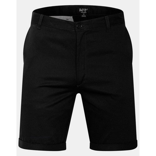 MSHO0096BLKBOO Boohoo Skinny Fit Chino Shorts Black