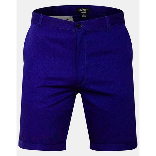 MSHO0096NVYBOO Boohoo Skinny Fit Chino Shorts Navy