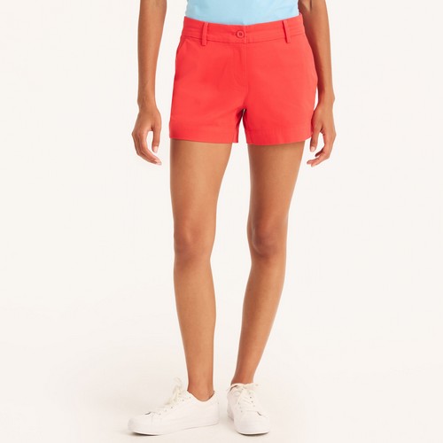 Nautica 4" Cotton Deck Shorts Red