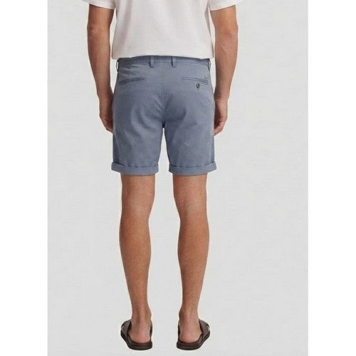 New Look Slim Fit Turn-Up Chino Shorts in Ash Blue