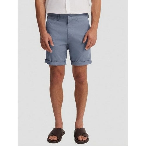 New Look Slim Fit Turn-Up Chino Shorts in Ash Blue