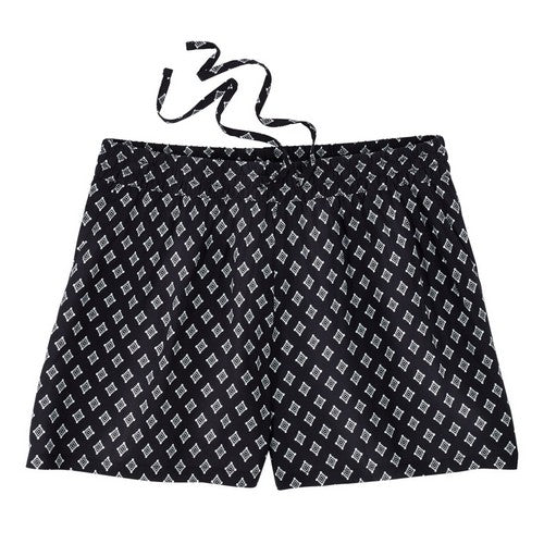 Black Motion Drawstring Shorts Black/White