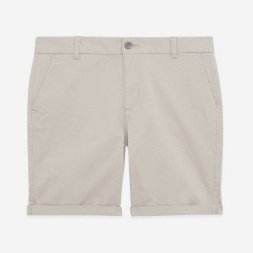 New Look Slim Fit Turn-Up Chino Shorts Khaki