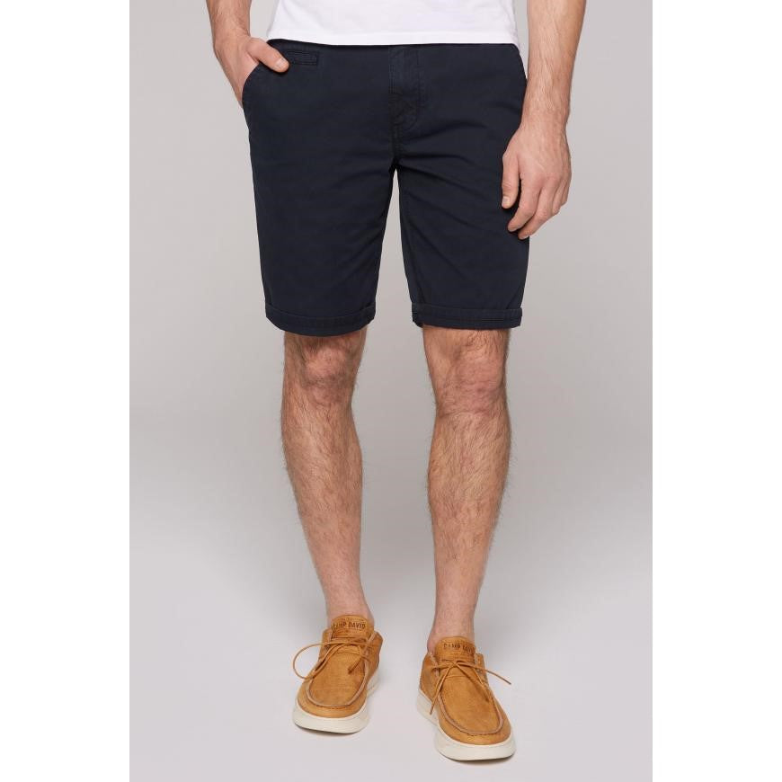 New Look Slim Fit Turn-Up Chino Shorts Navy