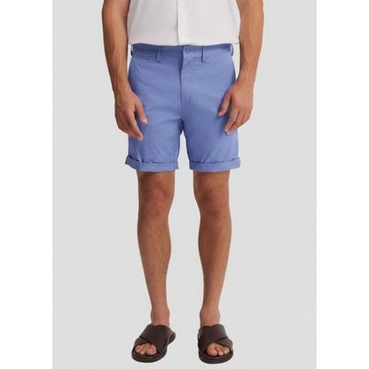 New Look Slim Fit Turn-Up Chino Shorts in Periwinkle Blue