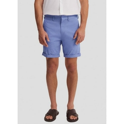 New Look Slim Fit Turn-Up Chino Shorts in Periwinkle Blue