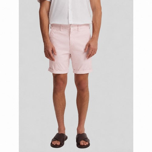 New Look Slim Fit Turn-Up Chino Shorts in Pale Pink