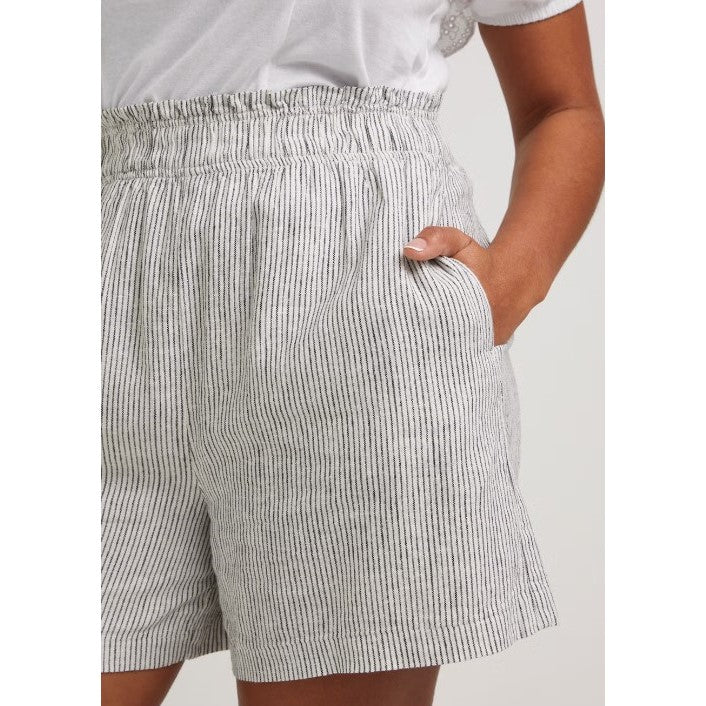 Papaya Linen Elasticated Waist Shorts