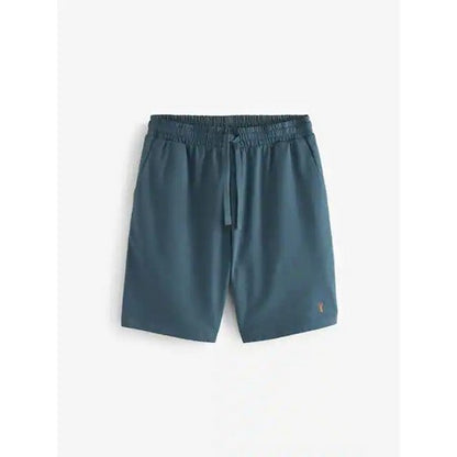 Next Lightweight Stag Logo Jogger Shorts in Petrol Blue