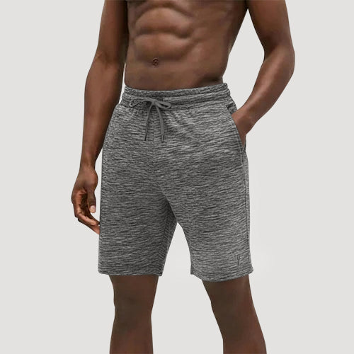 Next Lightweight Stag Logo Jogger Shorts in Textured Grey