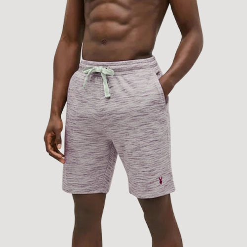 Next Lightweight Stag Logo Jogger Shorts in Textured Pink