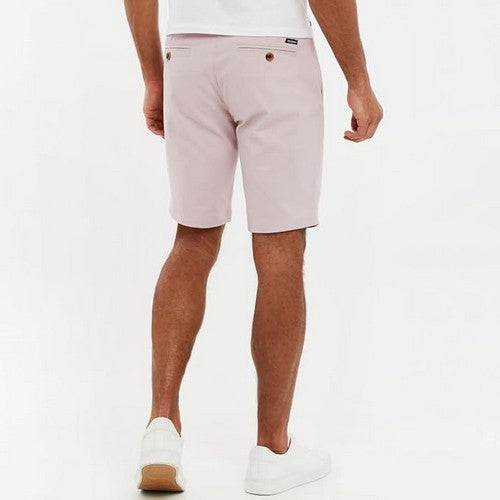 Threadbare Northsea Slim Fit Chino Shorts in Dusty Pink