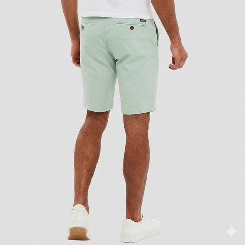 Threadbare Northsea Slim Fit Chino Shorts in Sage