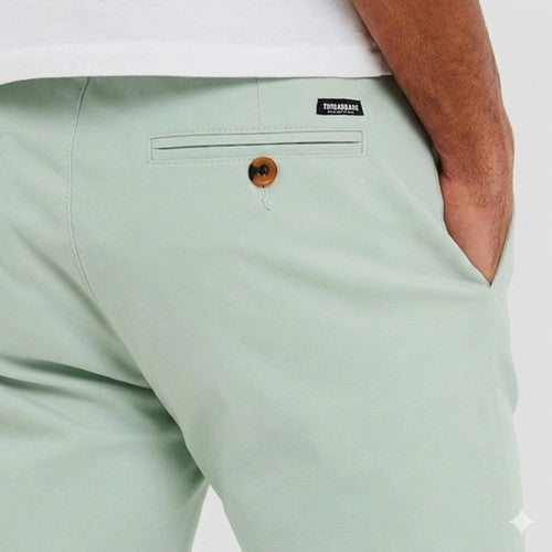 Threadbare Northsea Slim Fit Chino Shorts in Sage