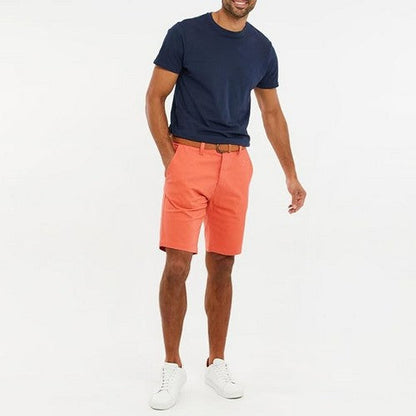 Threadbare Conta Slim Fit Chino Shorts in Coral