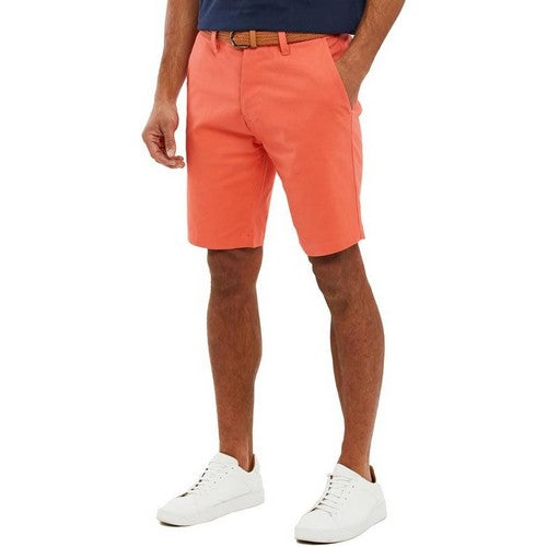 TBMS05721H Threadbare Conta Slim Fit Chino Shorts in Coral