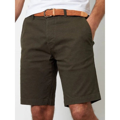 Threadbare Conta Slim Fit Chino Shorts in Forest