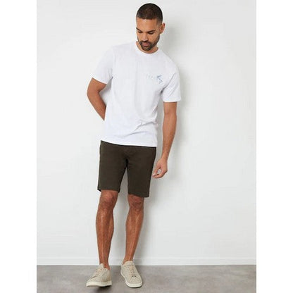 Threadbare Conta Slim Fit Chino Shorts in Forest