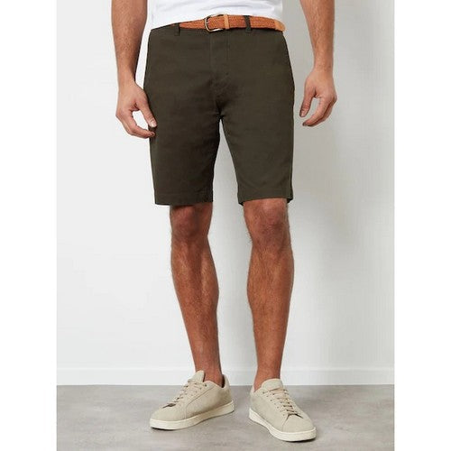 TBMS05721J Threadbare Conta Slim Fit Chino Shorts in Forest