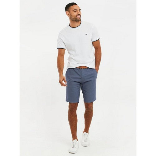 Threadbare Conta Slim Fit Chino Shorts in Misty Blue