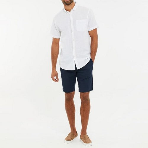 Threadbare Conta Slim Fit Chino Shorts in Navy