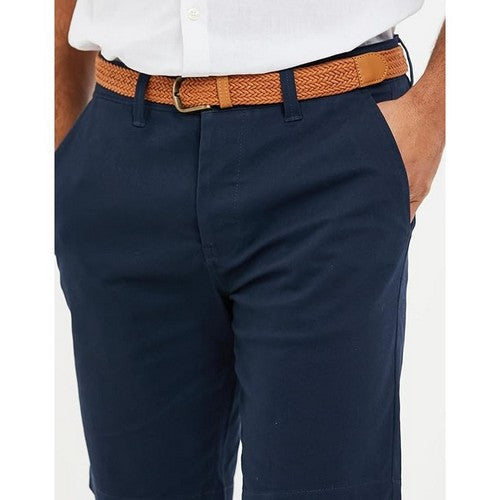 Threadbare Conta Slim Fit Chino Shorts in Navy