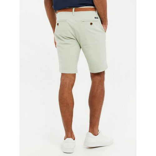 Threadbare Conta Slim Fit Chino Shorts in Sage