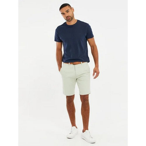 Threadbare Conta Slim Fit Chino Shorts in Sage