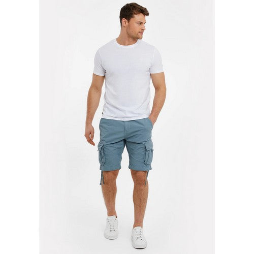 Threadbare Manchester Cotton Cargo Shorts in Duck Egg Blue
