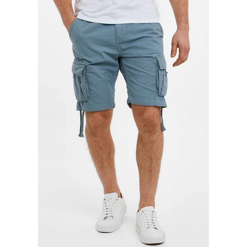 TBMS03521K Threadbare Manchester Cotton Cargo Shorts in Duck Egg Blue