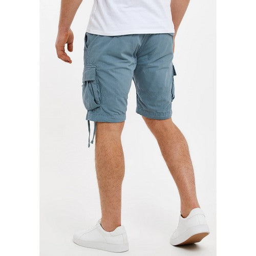 Threadbare Manchester Cotton Cargo Shorts in Duck Egg Blue