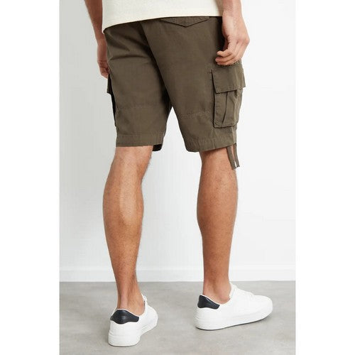 Threadbare Manchester Cotton Cargo Shorts in Chocolate