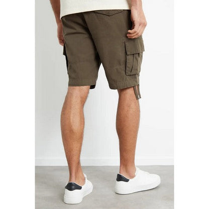 Threadbare Manchester Cotton Cargo Shorts in Chocolate
