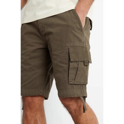 Threadbare Manchester Cotton Cargo Shorts in Chocolate