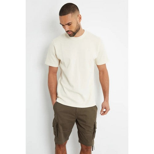 TBMS03521K Threadbare Manchester Cotton Cargo Shorts in Chocolate