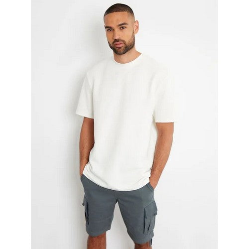 Threadbare Manchester Cotton Cargo Shorts in Dark Fuel