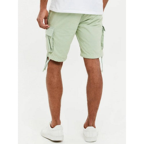 Threadbare Manchester Cotton Cargo Shorts in Sage