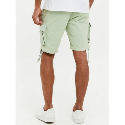 Threadbare Manchester Cotton Cargo Shorts in Sage
