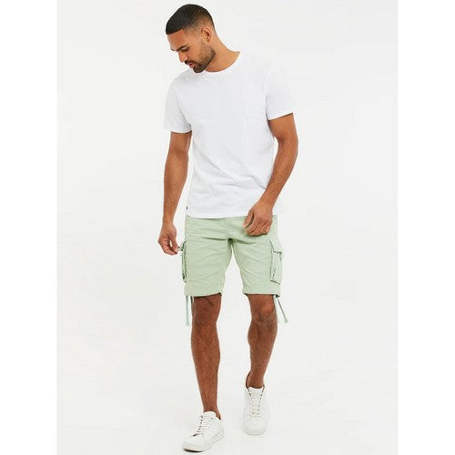 Threadbare Manchester Cotton Cargo Shorts in Sage